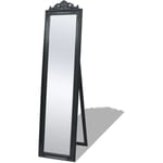 Miroir sur pied Style baroque Miroir déco pour Salle de bain Salon Chambre ou Dressing 160 x 40 cm Noir 59821