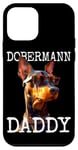 Coque pour iPhone 12 mini Dobermann Daddy Chiens Papa Fête des Pères Dad Dobermans