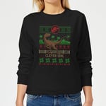 Jurassic Park Clever Girl Women's Christmas Jumper - Black - 3XL