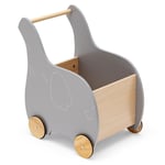 Kids Wooden Shopping Cart Baby Push Walker Toy Mini Grocery Play Wagon w/Wheels