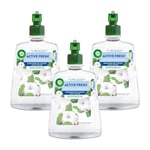 Air Wick Désodorisant Maison Spray Automatique Sans Gaz Active Fresh - Parfum Fraîcheur de coton - Lot de 3