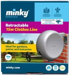 Minky Retractable Adjustable Compact Clothes Washing Drying Single Line - 15m