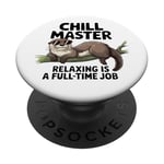 Chill Master Relaxing Is A Full-Time Job - Funny Otter PopSockets Swappable PopGrip