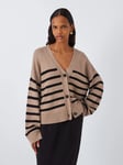 Rails Geneva Stripe Wool Cashmere Blend Cardigan, Natural/Multi