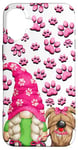 Coque pour iPhone 16 Plus Pink Dog Paw Pattern For Women Girls Dog Lover And Dog Mom