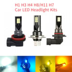 2:a LED-strålkastarlampor, 1500LM 6000K Vit 12V LED H1 H3 H4 H8/H11 H7 Bilstrålkastare Anti Error Canbus Conversion Kit No F H8 H11 H8 H11