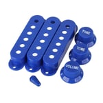 JEParts-Jeu d'embouts de commutateur,couvercle à bobine unique 514-up,1 volume,2 boutons de tonalité,blanc - Type Dark blue and white #B