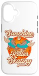 iPhone 16 Cool Roller Skating Skate Girl 1970s Retro Sunshine & Roller Case