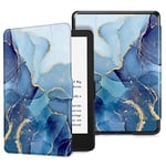 FINTIE Étui pour Kindle Paperwhite 6,8" (11e génération, 2021) et Kindle Paperwhite Signature Edition, Coque Fine et Léger, Housse Fermeture Magnétique Réveil/Veille Automatique, Ocean Marble