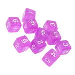 (Purple)Compact Dice 30pcs 6 Sided Dice Wide Application For Board Games