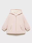 Mango Kids' Snow Faux Fur Lined Hooded Jacket, Pink