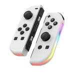 Handkontroll LED kompatibel med JoyCon Nintendo Switch White WHITE