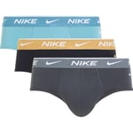 Nike Brief 3pk sous-vêtement, Denim Turq./Infi Gold/Ant Move WB, M Hommes