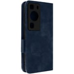 Case for Huawei P60 Pro Video Stand GeoWallet Series Navy