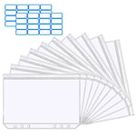 Vicloon Pochettes Classeur En Plastique, A5 Pochettes Perforées, 6 Trous Classeur Pochette Dossier en Plastique étanche pour Documents Cahiers Cartes Fournitures Scolaires Bureau Accueil（10pcs）