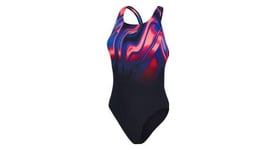 Maillot de bain femme speedo placement powerback noir rouge