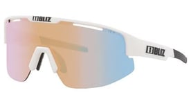 Lunettes bliz matrix blanc mat   ecran miroir orange bleu