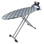 Orbegozo TP 6500 – Table à repasser pliable, hauteur réglable jusqu'à 93 cm, housse 100% coton, prise électrique, support pour centres de repassage