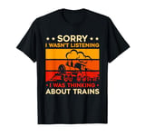 Model Railroad Conductor Wagon Train Thinking About Trains T-Shirt