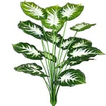 AIVORIUY Palmier Tropical Plante Artificielle Monstera Vert Philodendron Fausse Plante Tropical Feuille de Tortue Arbres Tiges Jungle Arbuste Artificiel pour Pots Exterieur Interieur Salon Décorations