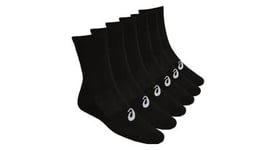 Pack de 6 paires de chaussettes asics run crew noir unisex