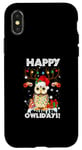 iPhone X/XS Retro Baby Owl Happy Owlidays Family Kids Christmas Holiday Case