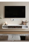 Floating TV Stand Wall TV Cabinet Shelves with Drawer