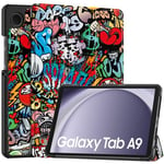 samsung Samsung Galaxy Tab A9 X115 Designer Tri-Fold Case Graffiti