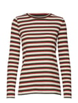 Taifun T-Shirt Long-Sleeve T-shirts & Tops Long-sleeved Multi/mönstrad [Color: BURNT BRICK PATTERNED ][Sex: Women ][Sizes: XS ]