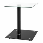 Table d'Appoint en Verre "Nolan" 52cm Noir