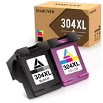 STAROVER 304XL Remanufactured HP 304 XL Ink Cartridges for HP ENVY 5050 5032 5030 5020 5010 DeskJet 2620 2622 2630 2632 2633 2634 3720 3730 3733 3735 3750 3760 3762 3764 AMP 130 (1 Black 1 Tricolour)