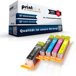 5 x Cartouches d'encre Compatibles pour Canon Pixma TS 5000 Series TS 5050 TS 5050 Series TS 5051 TS 5052 TS 5053 TS 5055 PGI 570 CLI 571 pigments Black Noir/cyan/magenta/jaune - Eco Pro Serie