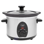 1.5 Litre Stainless Steel Slow Cooker Ceramic Inner Pot Kitchen Steamer 120W New