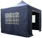 All Seasons Gazebos 3m x Pop Up Garden Gazebo & Side Panels -Navy