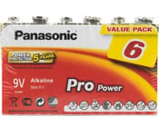 6 x Panasonic Pro Power Battery 6LR61 PPG/6BB 9V Smoke Baby Alarm PP3 MN1604