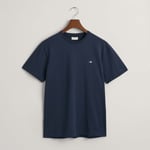 Gant Mens Archive Shield T-Shirt in Blue material_cotton - Size Small