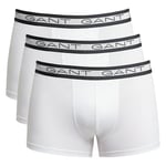 GANT Men's Basic Trunk 3-Pack Boxer Shorts, White, S (Pack of 3)