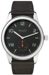 Nomos Glashütte N-738 Club Campus Musta/Nahka Ø38.5 mm