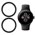 EIDERWOOD Google Pixel Watch 3 (45mm) Herdet Beskyttelsesglass - 2 stk. - Gjennomsiktig / Svart Kant