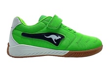 KangaROOS K5-Drib Ev Basket, Vert Fluo Jet Black, 28 EU