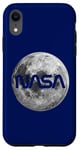 iPhone XR Retro NASA Worm Logo Full Moon Space Graphic Apollo Artemis Case