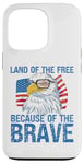 Coque pour iPhone 13 Pro USA Eagle Land of the Free à cause du courageux 4 juillet