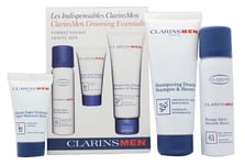 CLARINS MEN GIFT SET 50ML ENERGIZING GEL + 30ML SHAMPOO & S/G + 30ML ACTIVE FACE