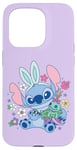 Coque pour iPhone 15 Pro Disney Lilo & Stitch Cute Easter Bunny Stitch and Scrump