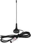 Antenne TV Intérieure TNT HD DTA180-Antenne Puissante et Portable avec Base Magnétique,Antenne à Base magnétique Portable pour Maison,Camping-Car et Caravane,Câble de 1,5m- Noir.[Y57]