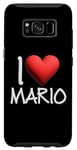 Coque pour Galaxy S8 I Love Mario Nom personnalisé Homme Guy BFF Friend Cœur