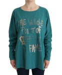 JOHN GALLIANO Sweater Green Cotton Oversized Top Motive S / US6