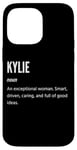 Coque pour iPhone 14 Pro Max Kylie Gifts Nom une femme exceptionnelle