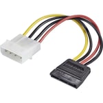 Alimentation Adaptateur [1x Alimentation ide mâle 4 pôles - 1x Alimentation sata femelle 15 pôles] 0.12 m noir, rouge, jaune Y093111 - Renkforce