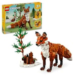 LEGO Creator 3-en-1 Les Animaux de la Forêt : Le Renard Roux, Jouet Transformable en Chouette ou en Écureuil, Set de Jeu et Décoration, Idée Cadeau pour Les Garçons et Les Filles dès 9 Ans 31154